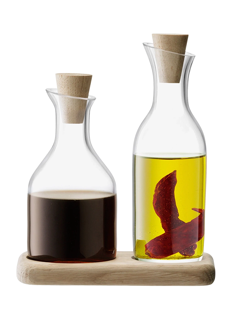 
3-piece Handmade Vinegar & Oil Set "Serve"