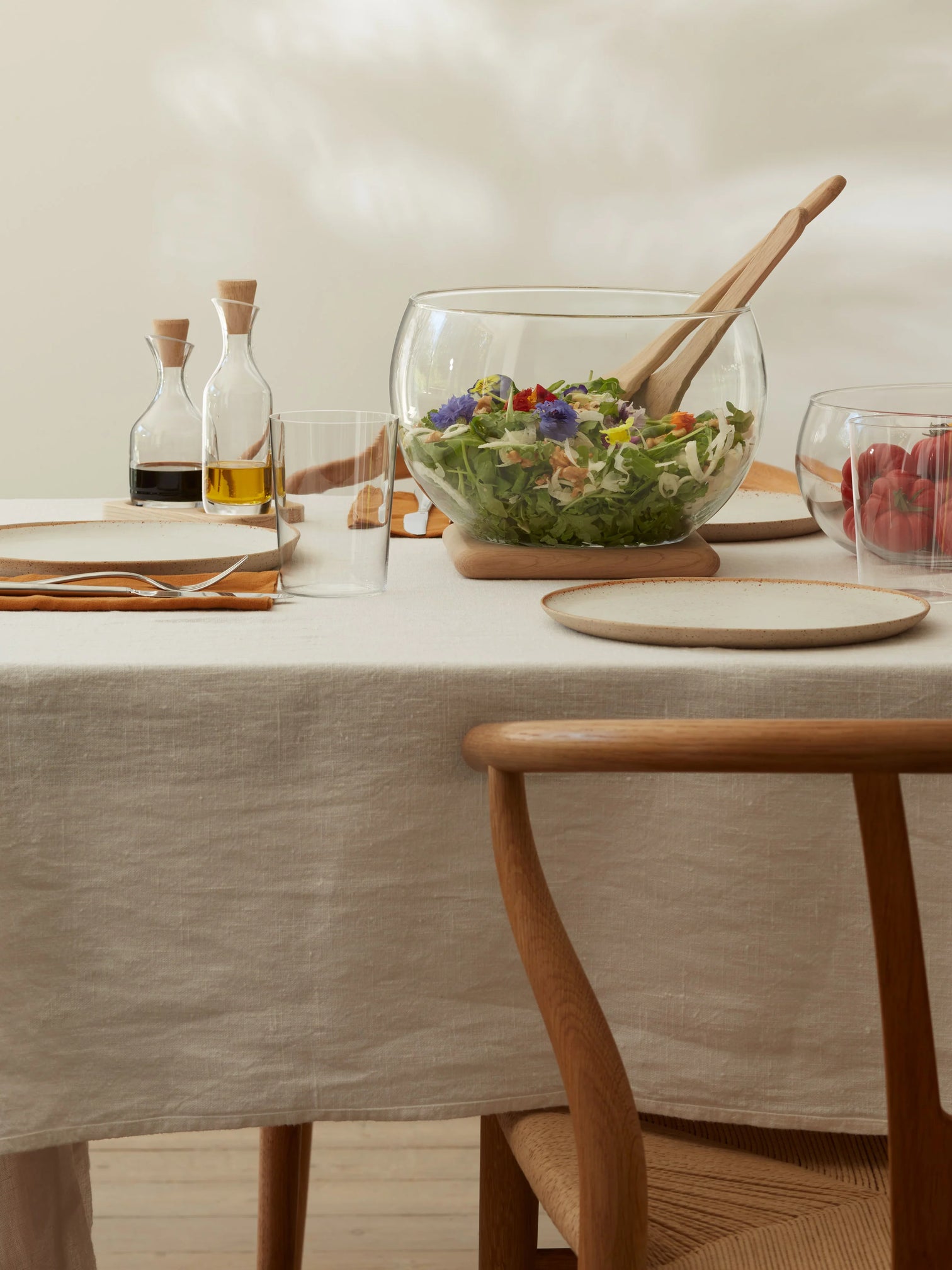 
3-piece Handmade Vinegar & Oil Set "Serve"
