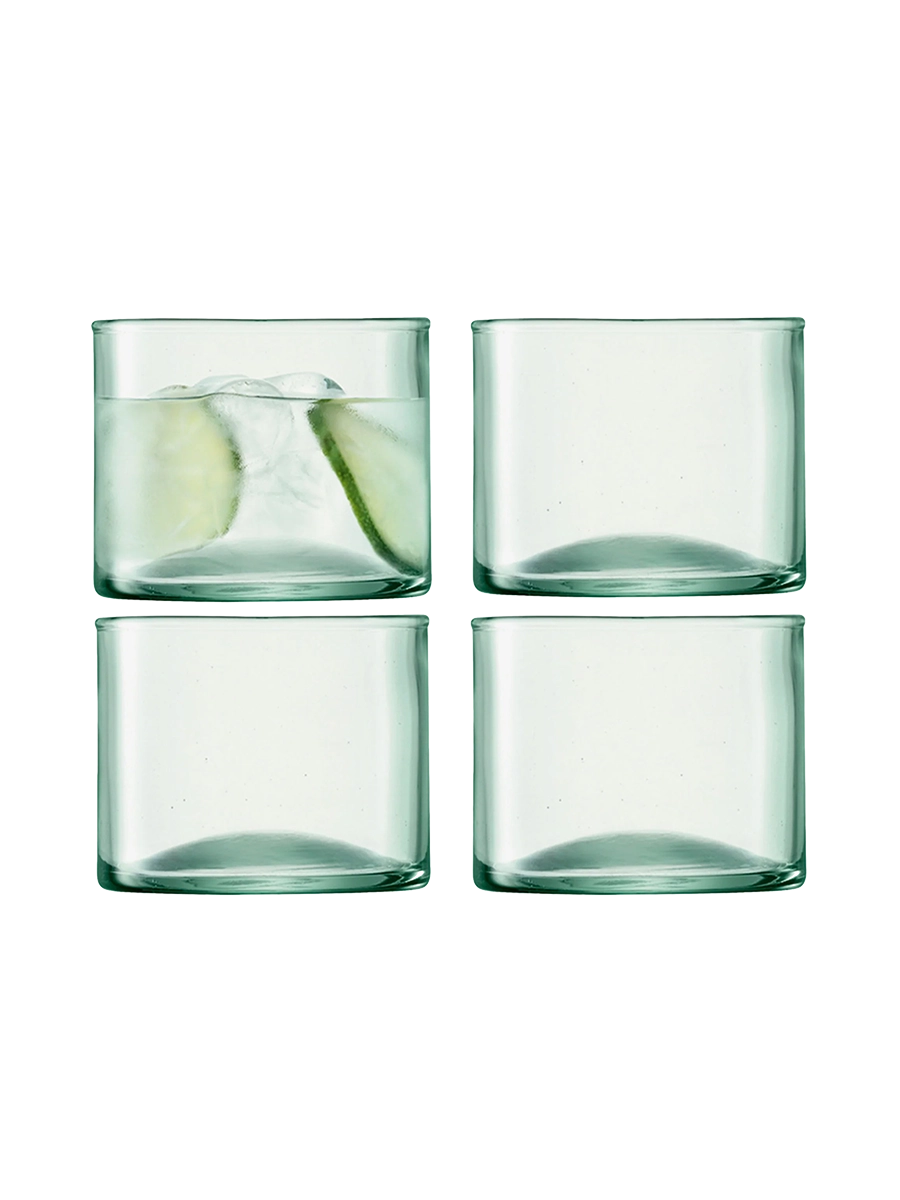 
Bicchieri tumbler soffiati a bocca „Canopy“ in vetro riciclato da 270 ml, set da 4