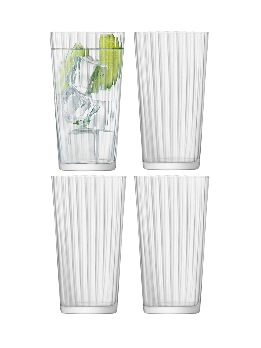 
Mouth-blown "Gio Line" Long Drink Glasses 320 ml, Set of 4