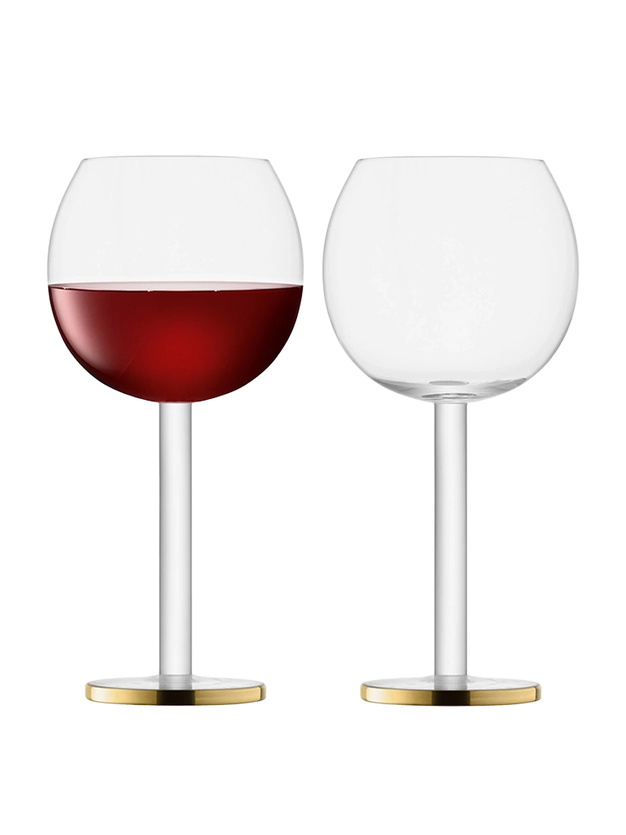 
Hand-Blown Wine Goblet "Luca", Set of 2