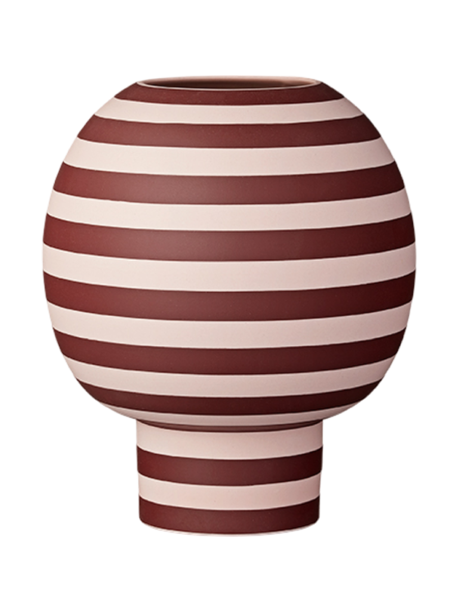 
Design Vase & Flowerpot "Varia" Ø 18 x 21 cm - Rosé/Bordeaux