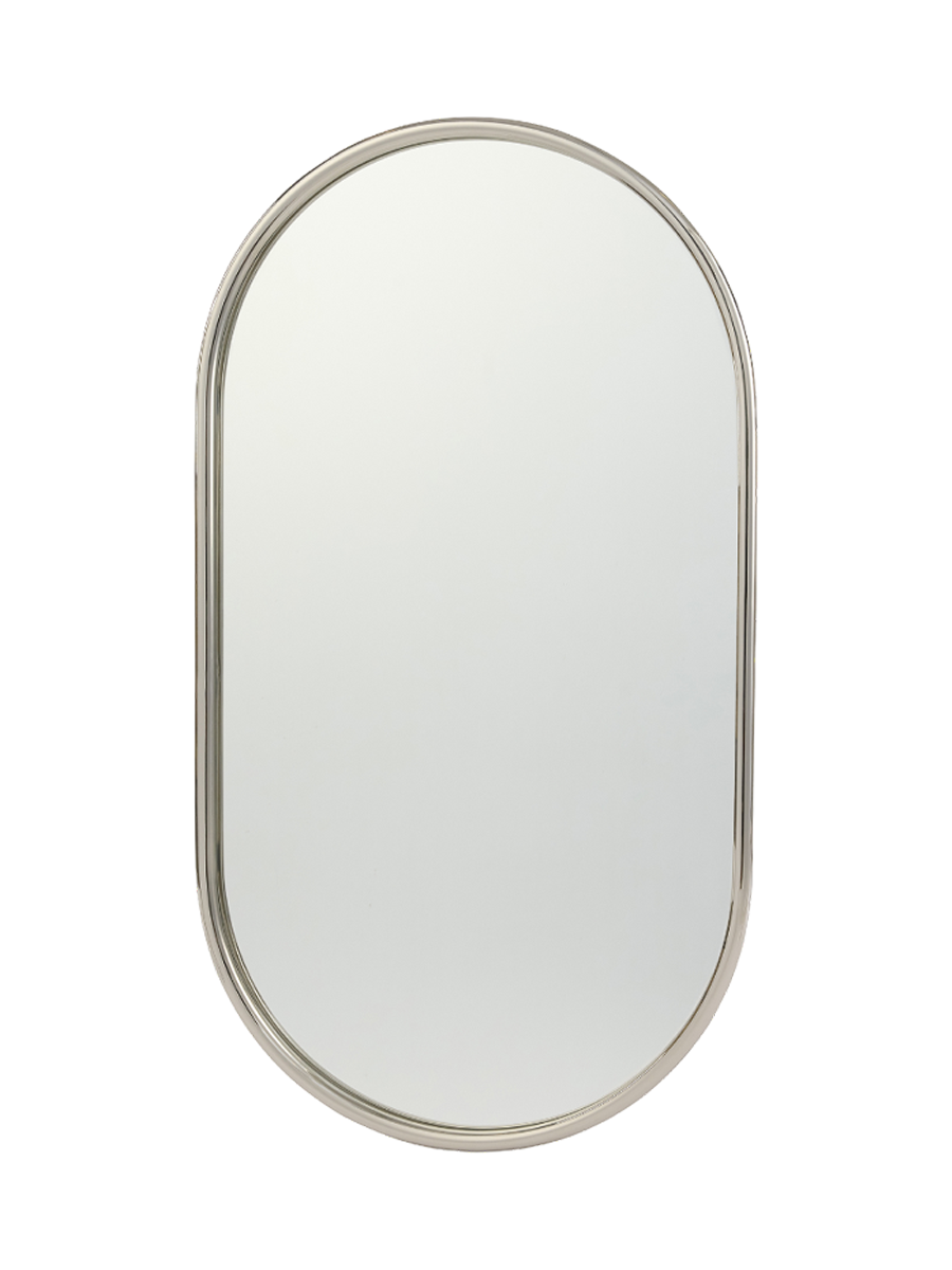 
Specchio di design «Angui», argento - 60 x 100 cm