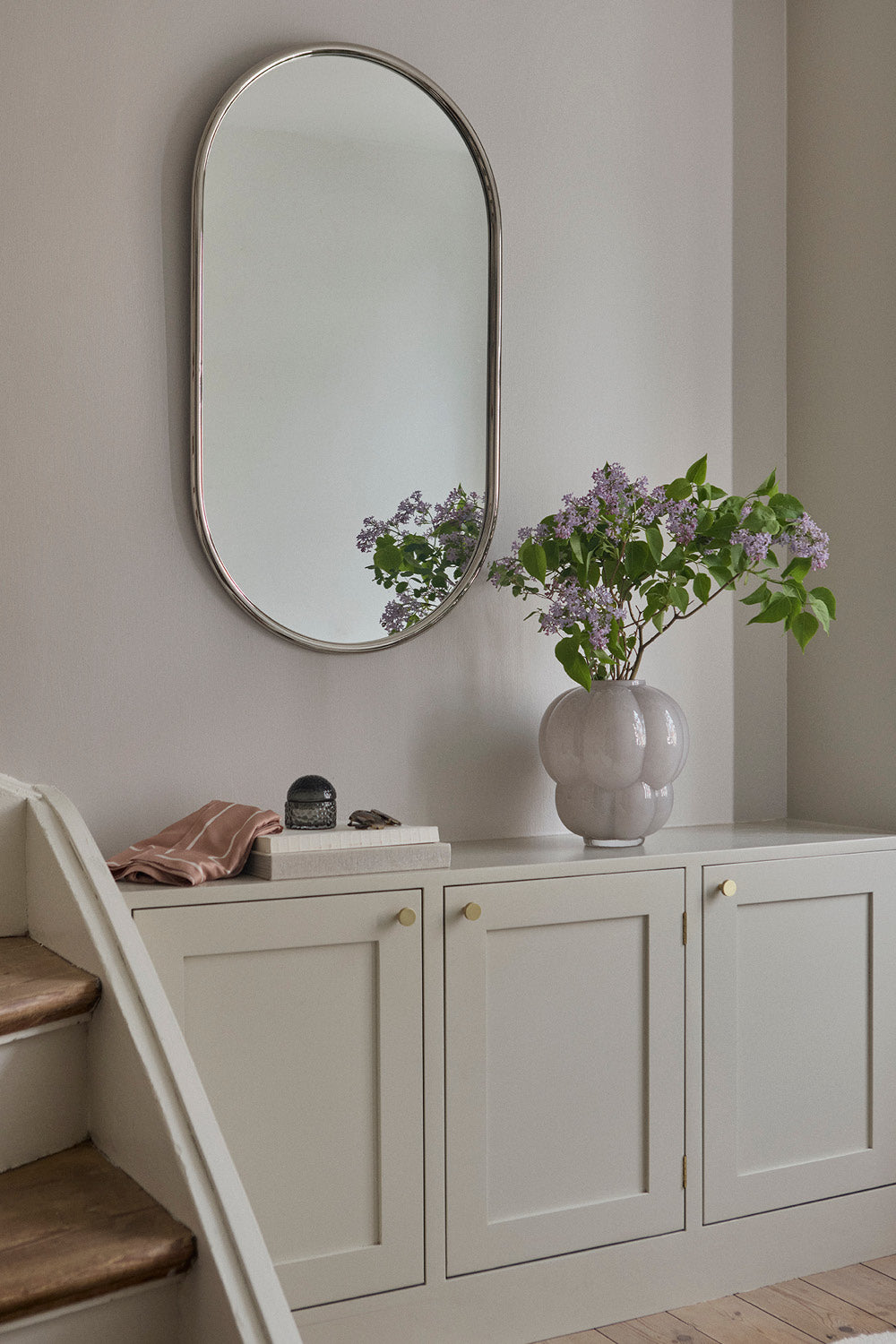 
Specchio di design «Angui», argento - 60 x 100 cm