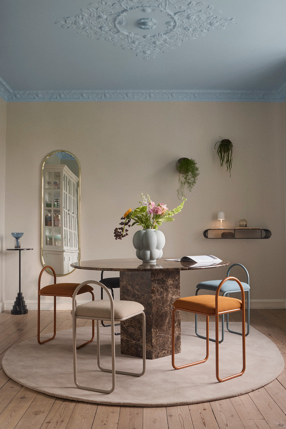 
Specchio di design «Angui», oro - 50 x 160 cm
