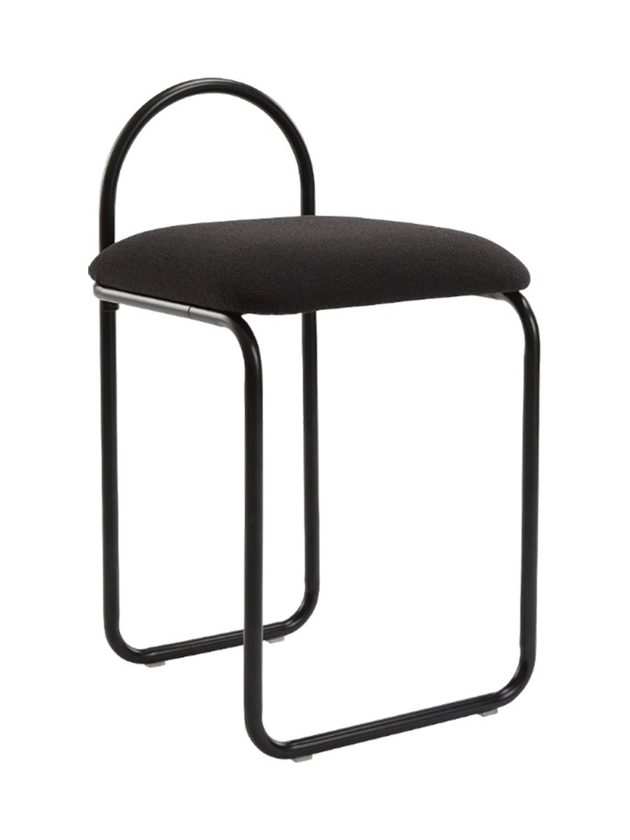 
Sgabello da bar di design «Angui», altezza della seduta 65.5 cm - Bouclé antracite