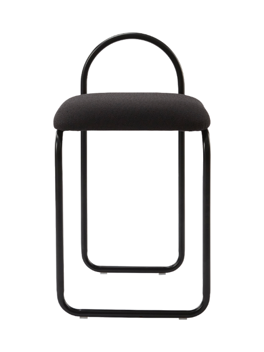 
Sgabello da bar di design «Angui», altezza della seduta 65.5 cm - Bouclé antracite
