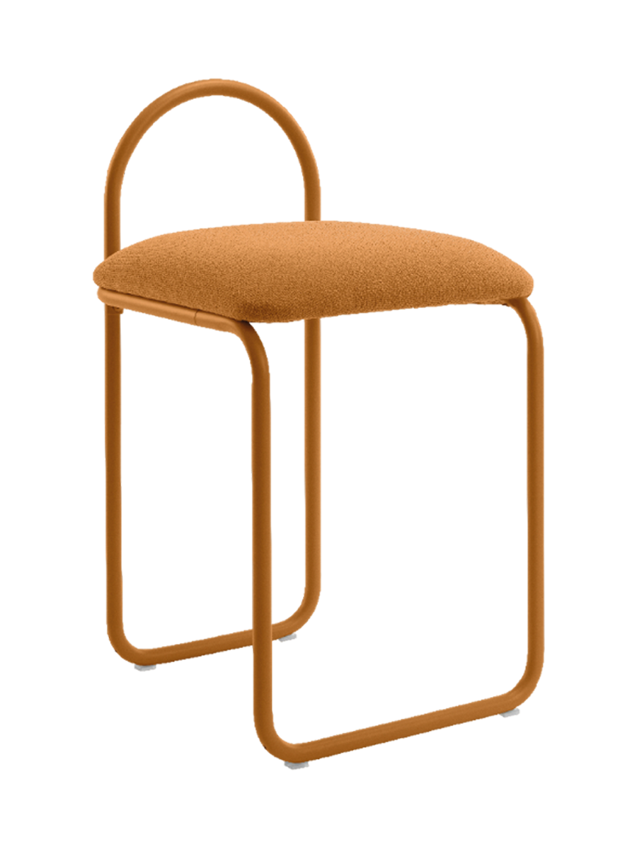 
Sgabello da bar di design «Angui», altezza della seduta 65.5 cm - Bouclé Ambra
