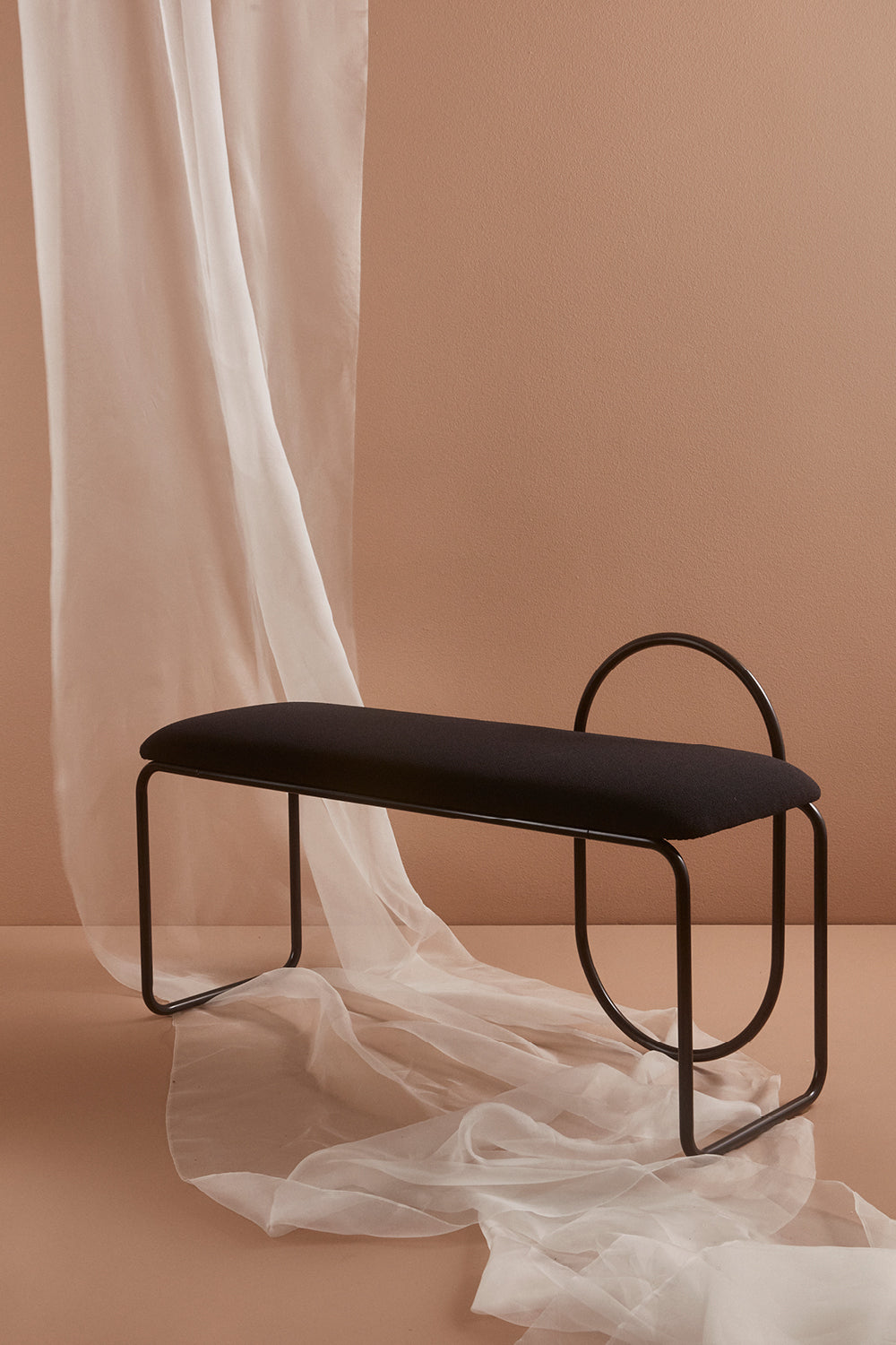 
Panca di design «Angui» - Bouclé antracite