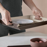 
Plateau et set de table réversibles « Duo » – Chocolat/Beige - Moyen, 45 x 35 cm