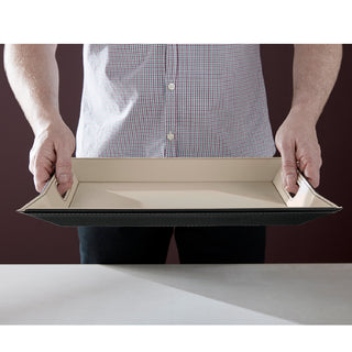 
Plateau et set de table réversibles « Duo » – Chocolat/Beige - Grand, 55 x 41 cm