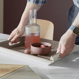 
Reversible Tray & Placemat "Duo" - White/Taupe - Medium, 45 x 35 cm