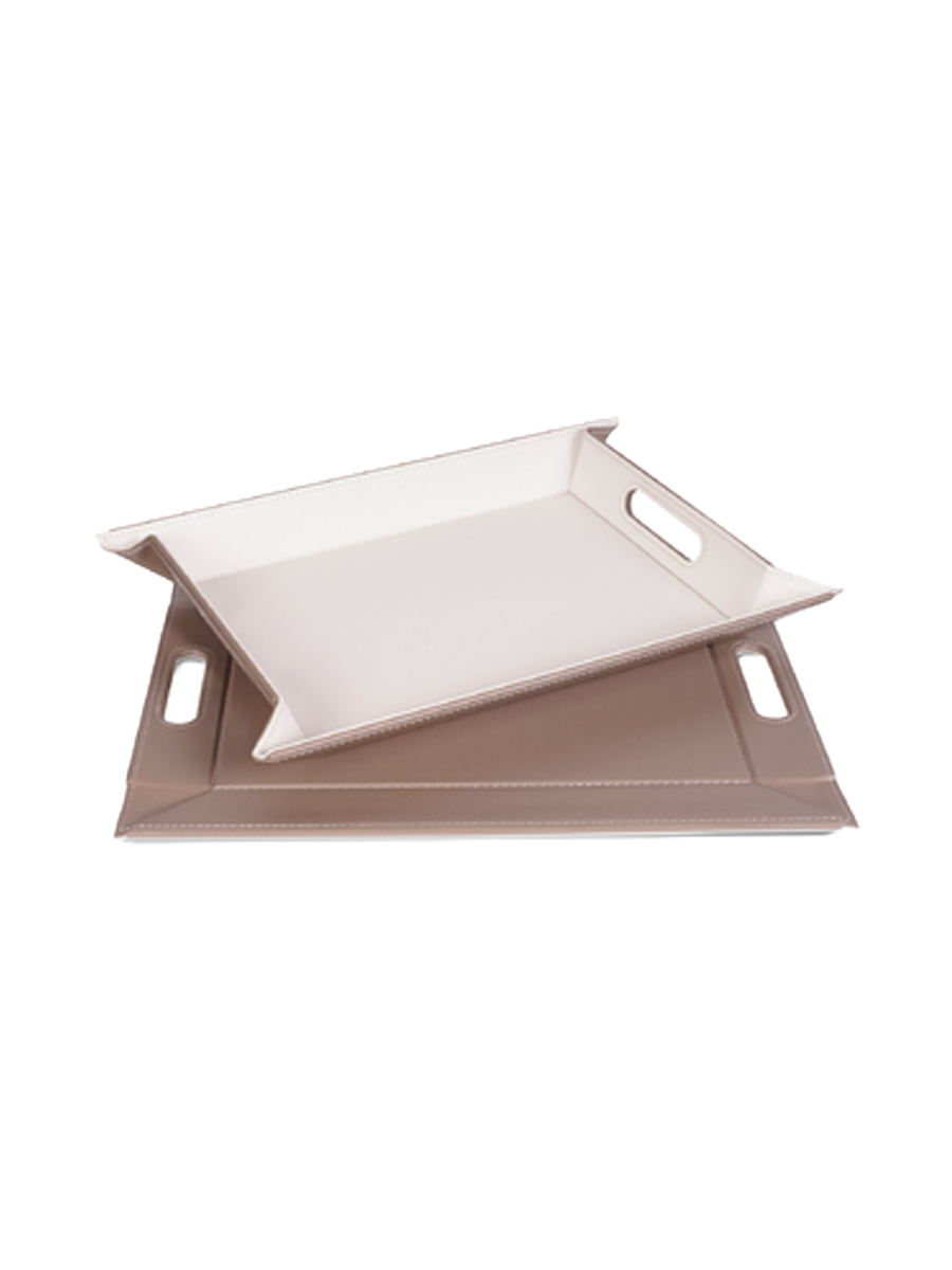
Reversible Tray & Placemat "Duo" - White/Taupe - Large, 55 x 41 cm