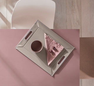 
Reversible Tray & Placemat "Duo" - White/Taupe - Large, 55 x 41 cm