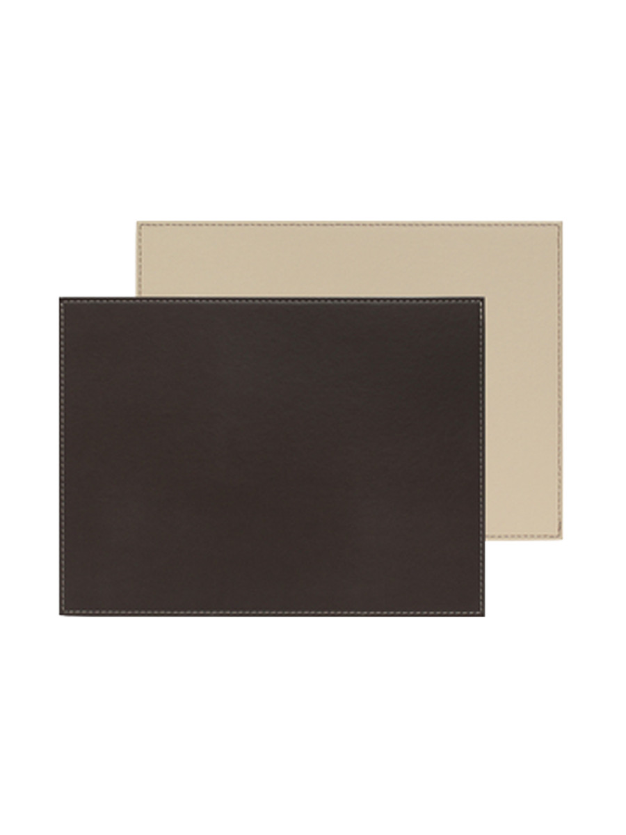 
Rectangular Reversible Placemat "Duo" - Chocolate Brown/Beige