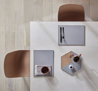 
Rectangular Reversible Placemat "Duo" - Gray/Black