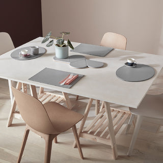 
Rectangular Reversible Placemat "Duo" - Gray/White