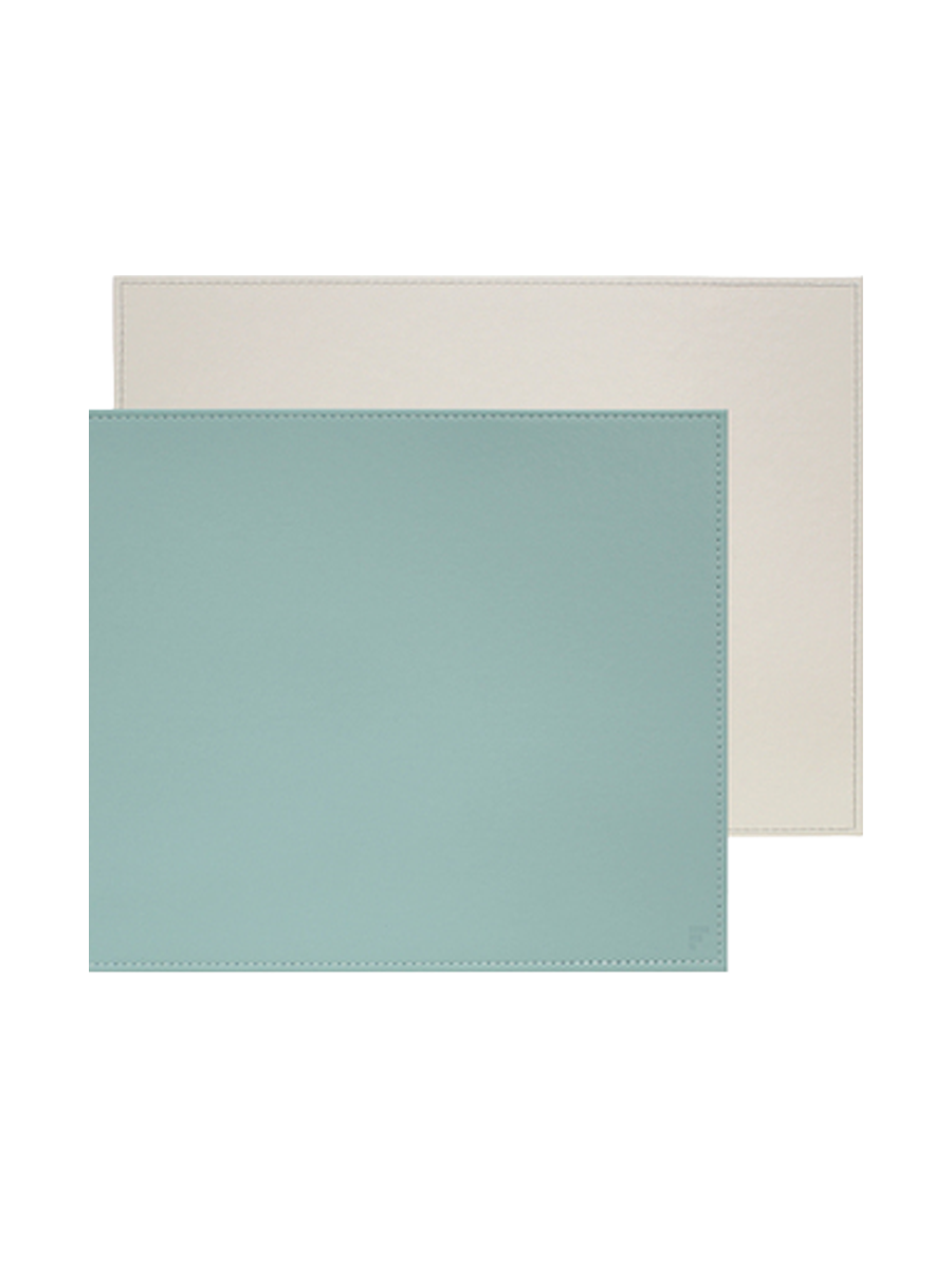 
Rectangular Reversible Placemat "Duo" - Mint/Gray