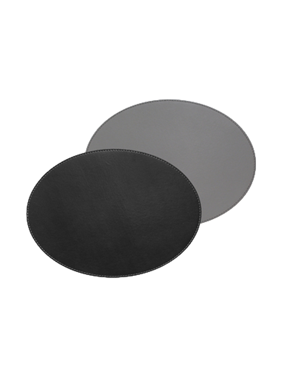 
Oval Reversible Placemat "Duo" - Black/Grey