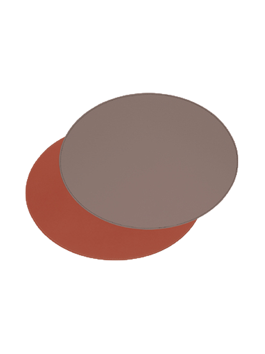 
Oval Reversible Placemat "Duo" - Metallic/Burgundy