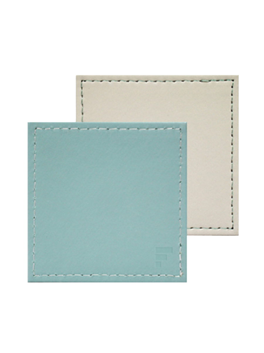 
"Duo" Reversible Coaster Set - 4-piece set - Mint/Grey