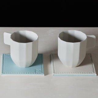 
"Duo" Reversible Coaster Set - 4-piece set - Mint/Grey