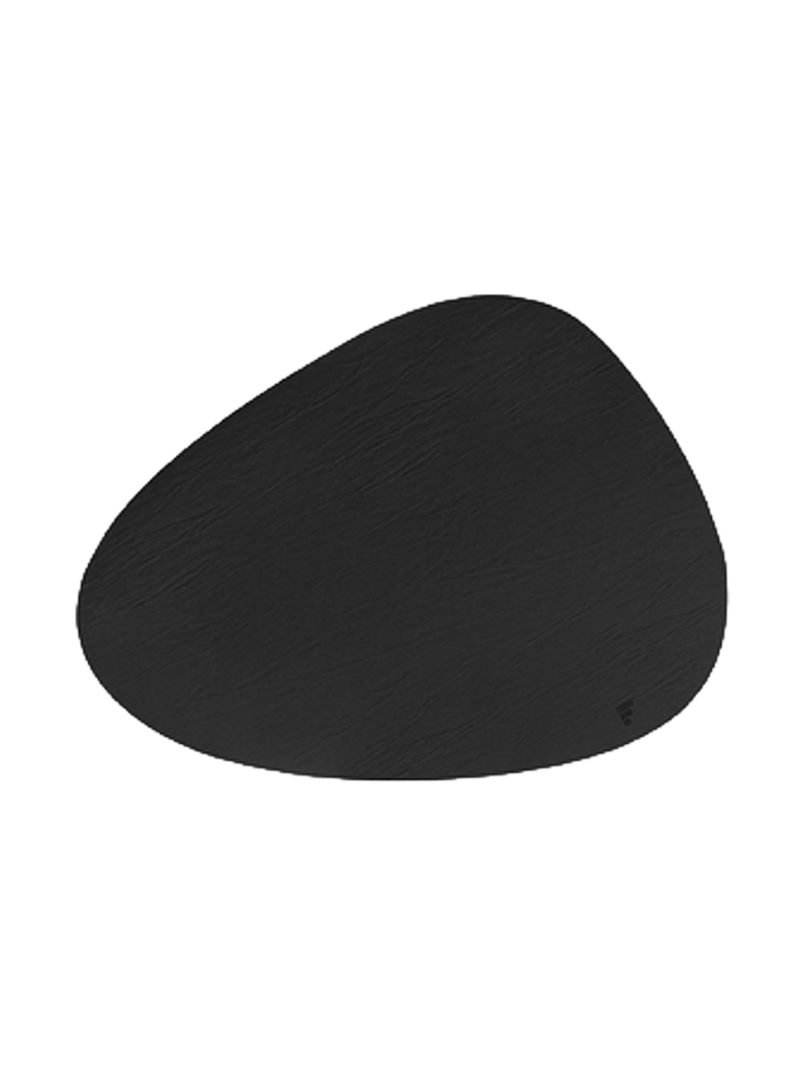 
Placemat "Stone" made from recycled leather - Black