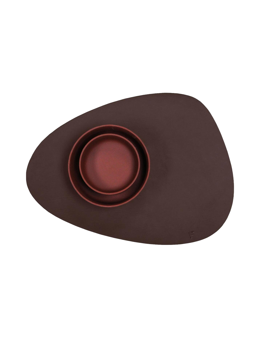 
Placemat "Stone" made from recycled leather - Brown