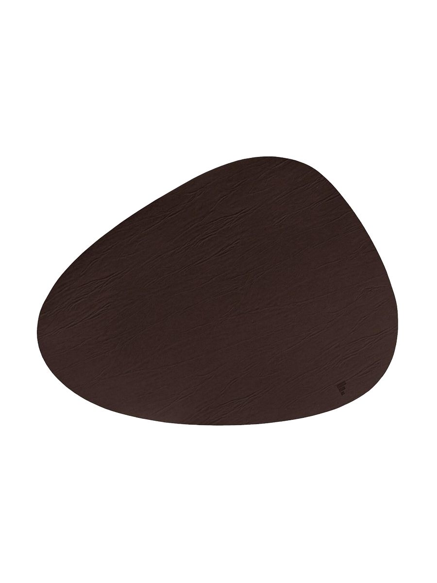
Placemat "Stone" made from recycled leather - Brown