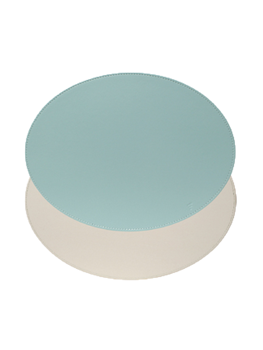 
Oval Reversible Placemat "Duo" - Mint/Ivory