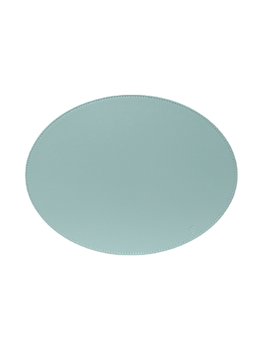 
Oval Reversible Placemat "Duo" - Mint/Ivory