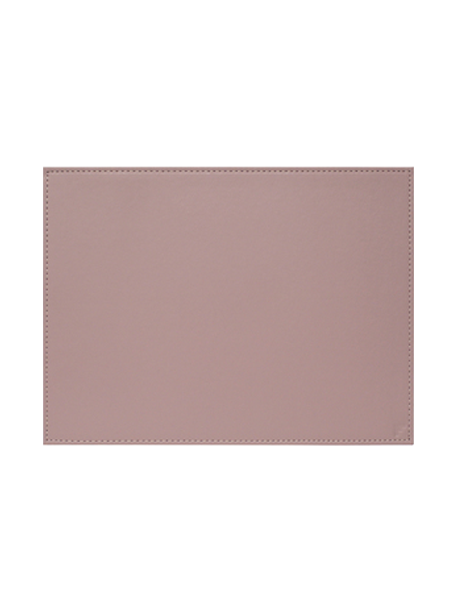
Rectangular Reversible Placemat "Duo" - Antique rose/Stone