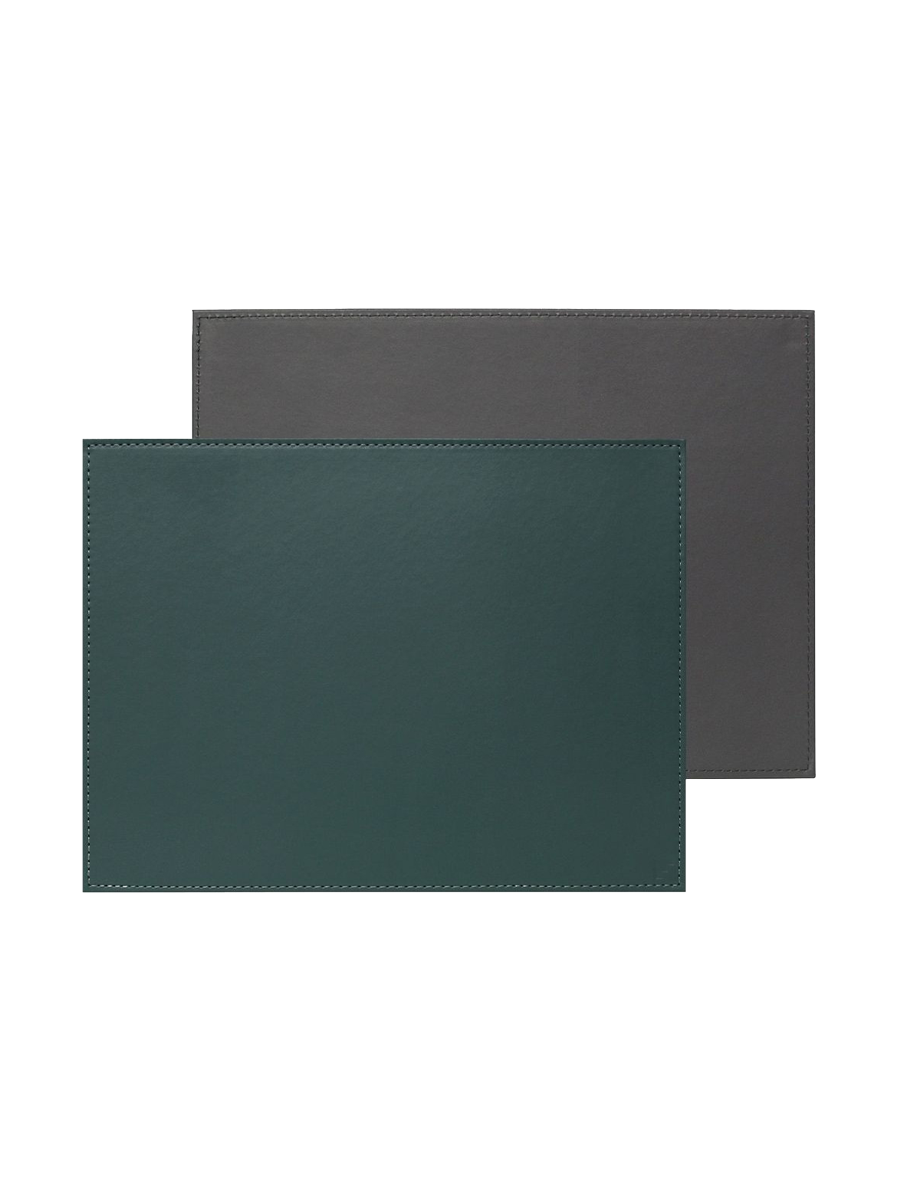 
Rectangular Reversible Placemat "Duo" - Anthracite/Petrol