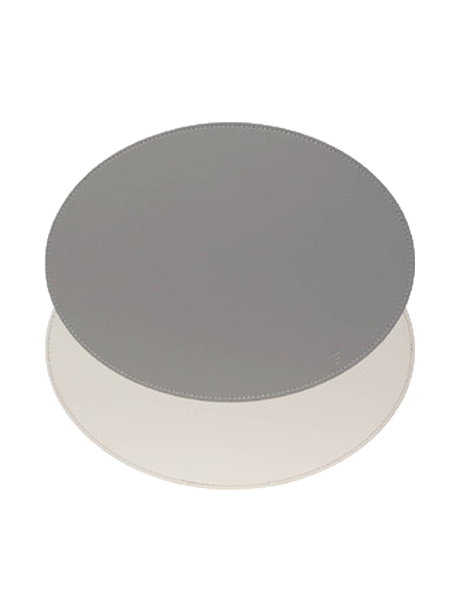 
Oval Reversible Placemat "Duo" - Grey/White