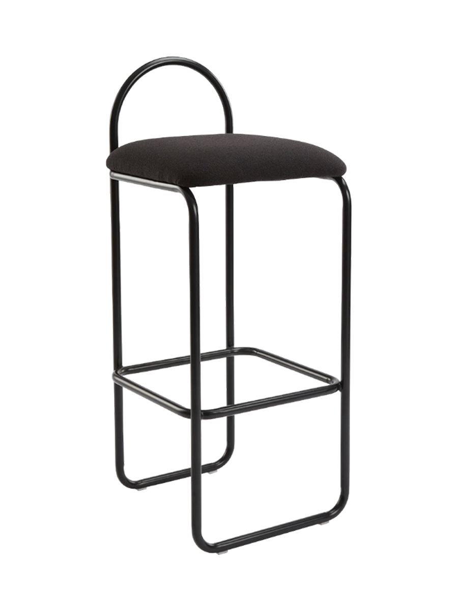 
Sgabello da bar di design «Angui», altezza della seduta 75.5 cm - Bouclé antracite