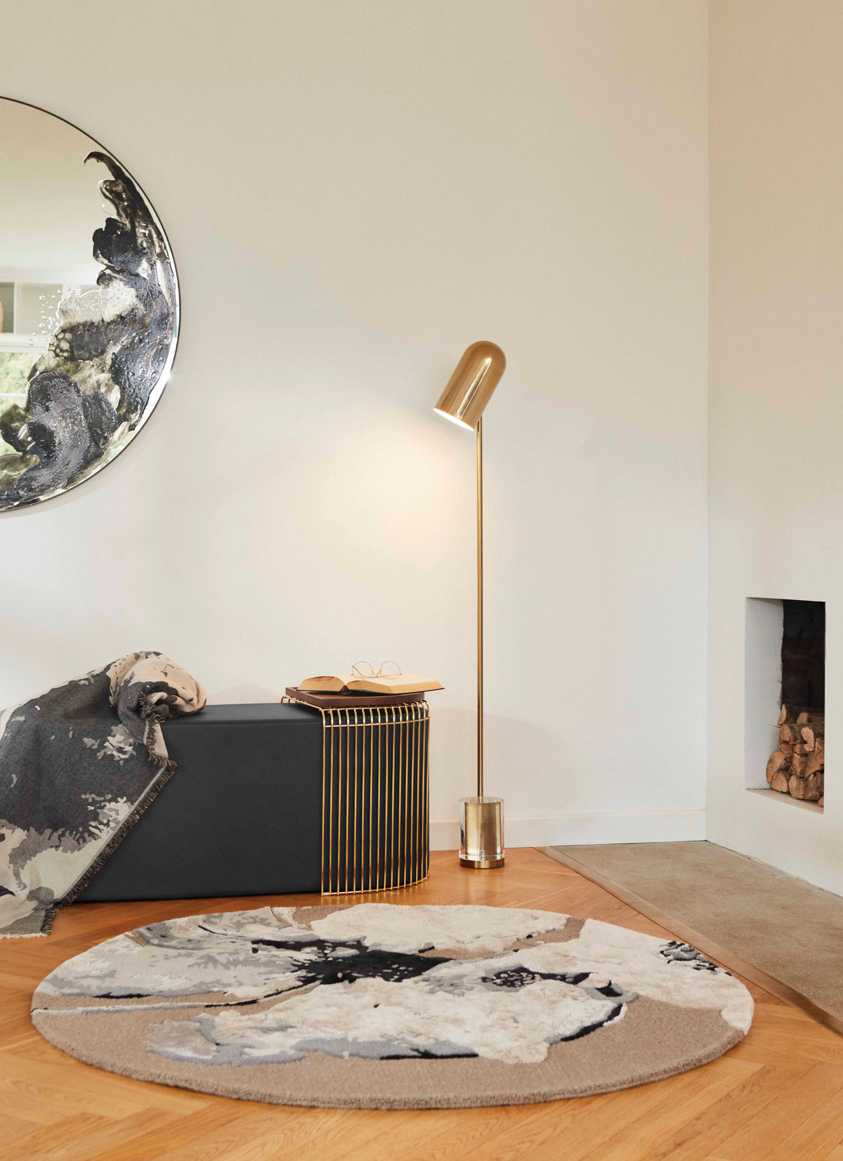 
"Luceo" Designer Floor Lamp - Gold