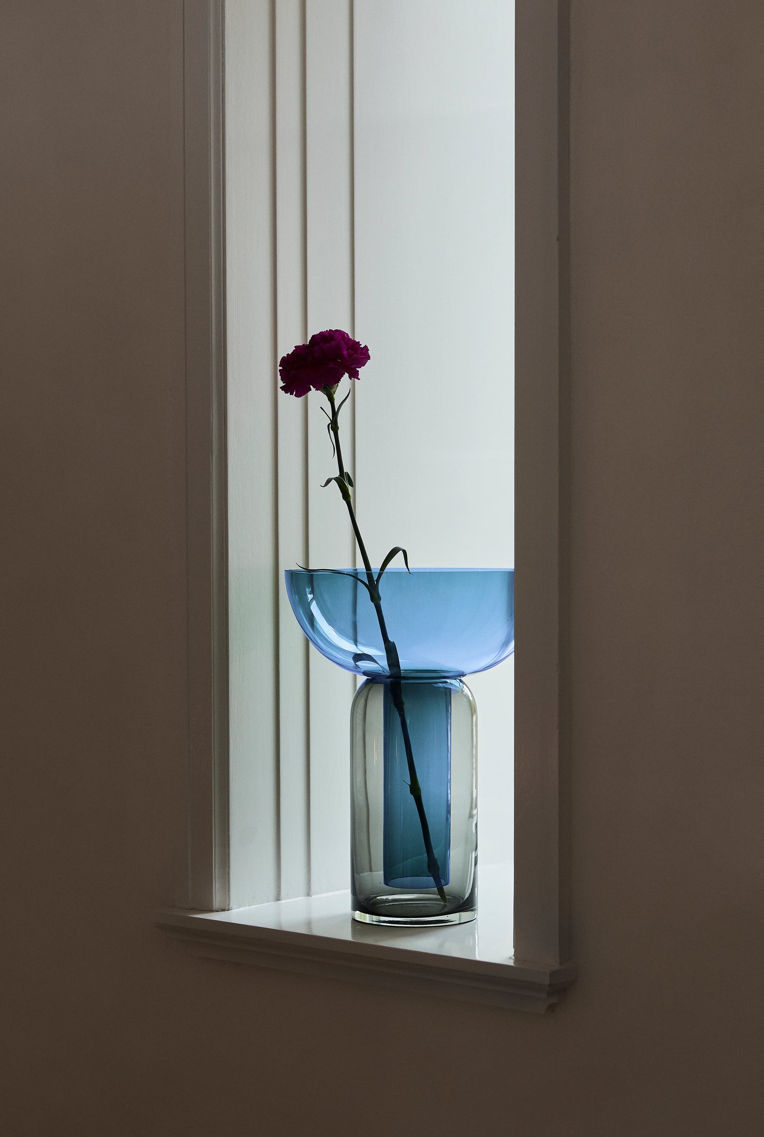 
Vase design « Torus » Ø 25 x 33 cm - Marine