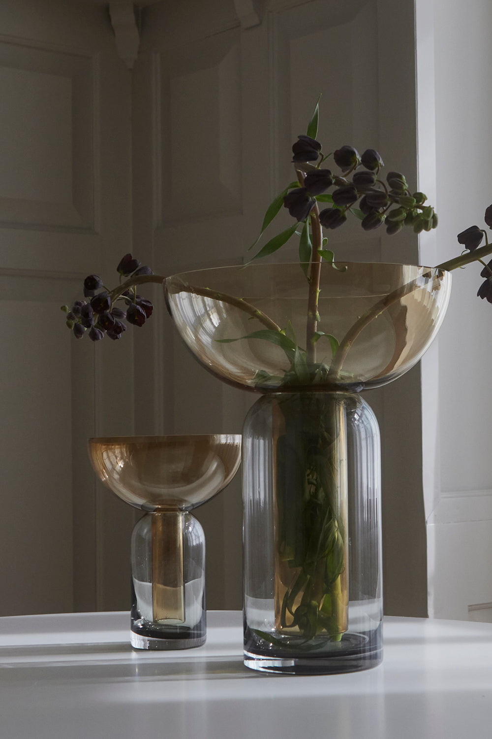 
Vase design « Torus » Ø 25 x 33 cm - Ambre