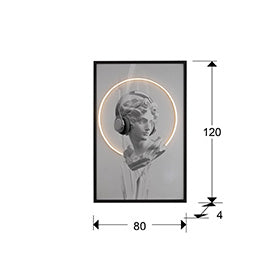 
Quadro da parete di design “Busto II” con illuminazione LED