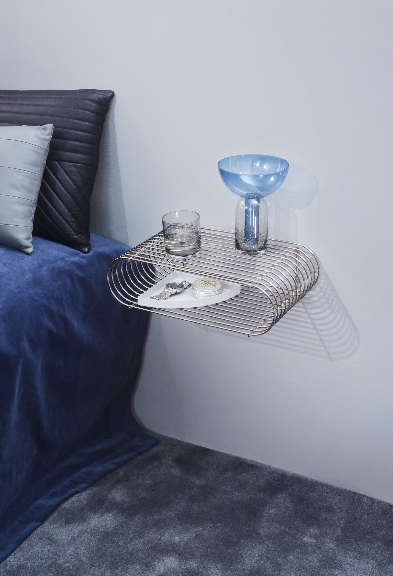 
Étagère murale design « Curva » – Argent - Petit