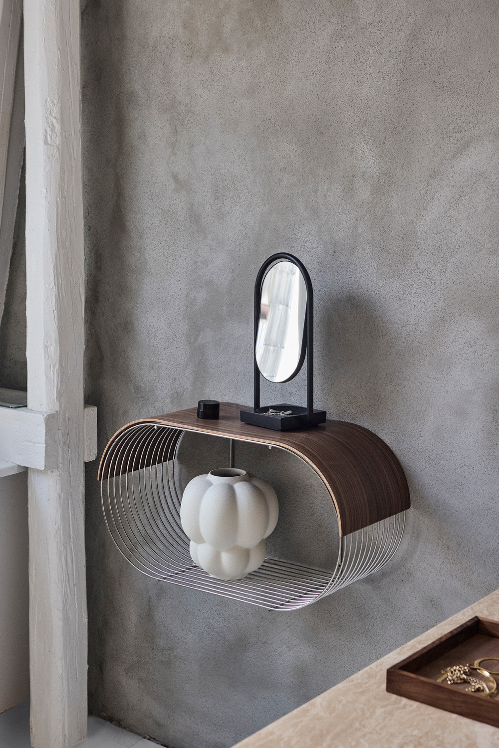 
Étagère murale design « Curva » – Argent - Moyen