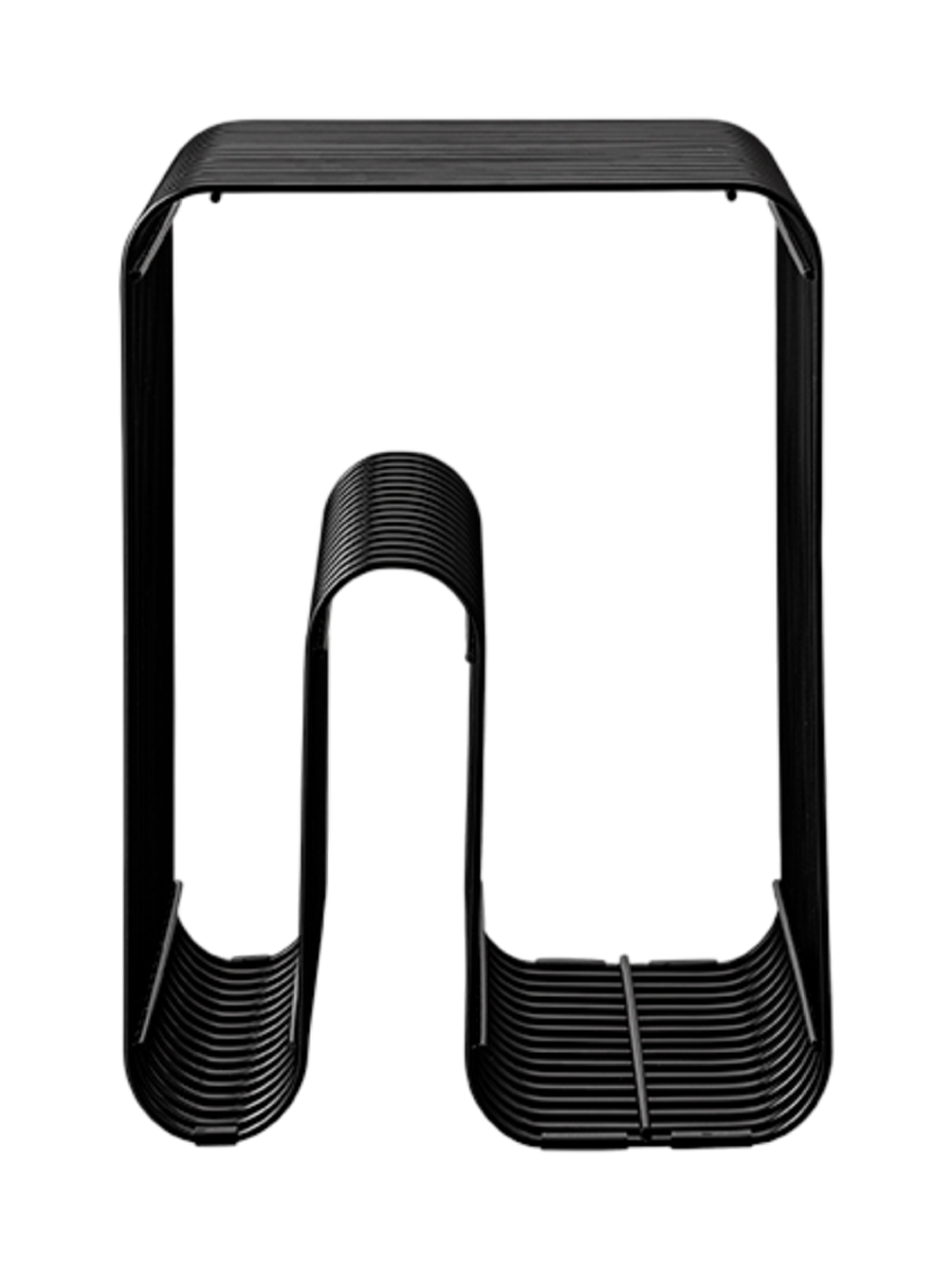 
Multifunctional Design Stool & Side Table "Curva" - Black