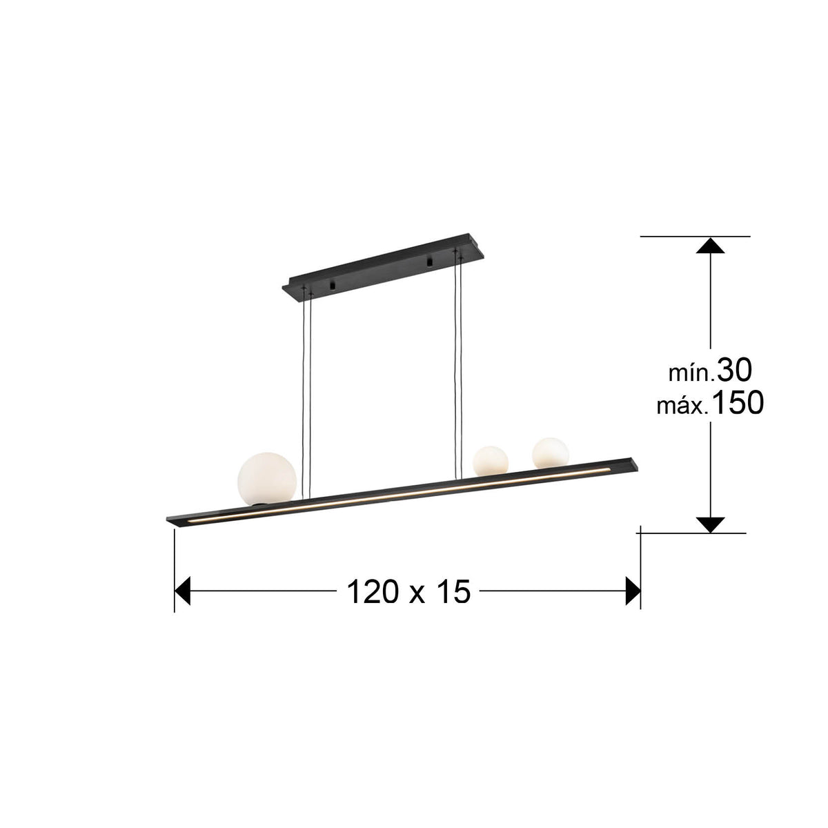 
LED Design Hängelampe „Mila“ - Schwarz