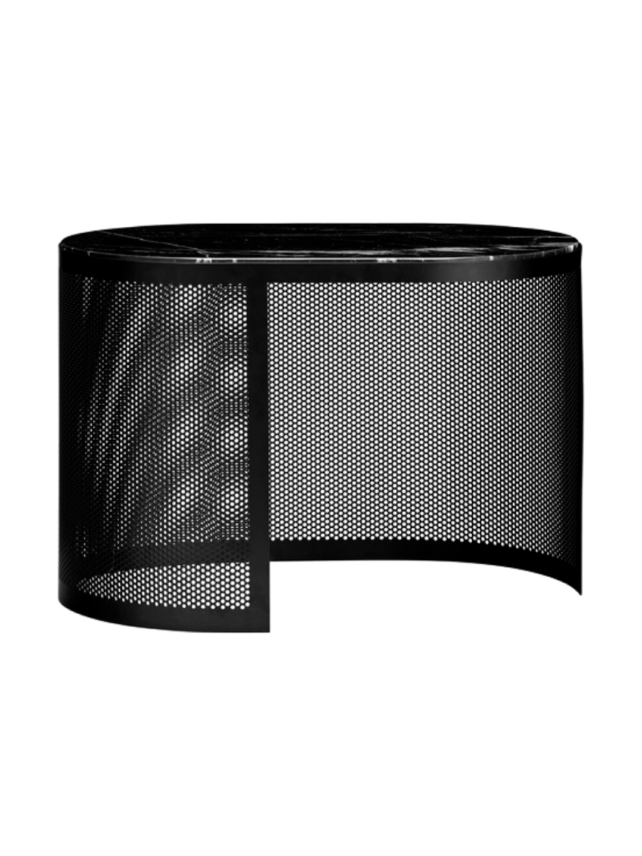 
Design Beistell-/ Couchtisch „Pausillus“ mit Marmor Tischplatte - 55 x 36.5 cm