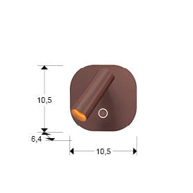 
Dimmbare LED Design Wandlampe „Biblos“ - Rostbraun