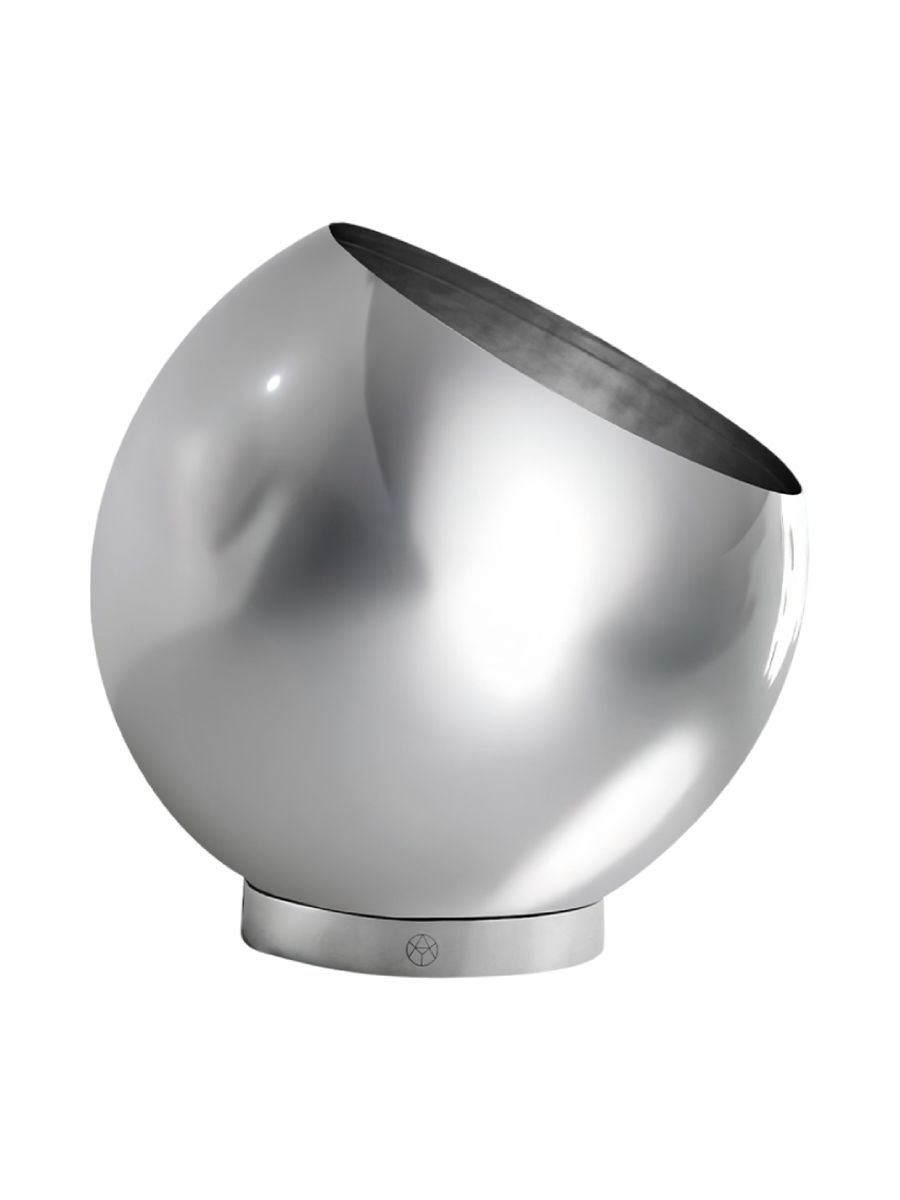 
Portavaso di design per interni/esterni „Globe“, argento - Ø 17 cm x H 15,4 cm