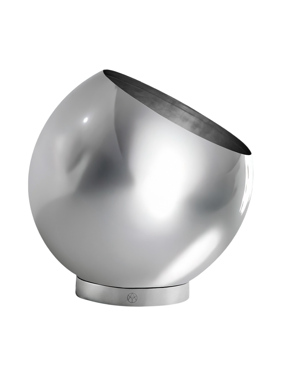 
Portavaso di design per interni/esterni „Globe“, argento - Ø 21 cm x H 18,8 cm