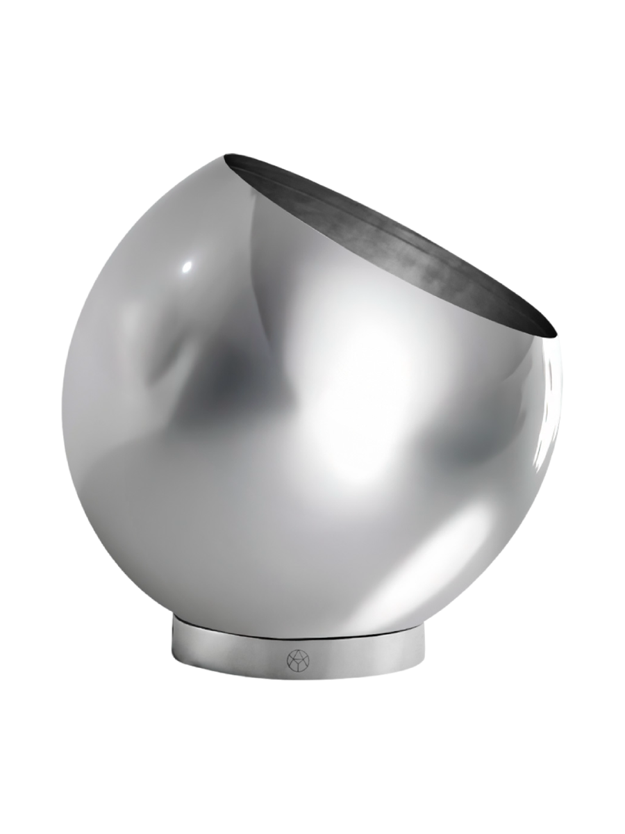 
Portavaso di design per interni/esterni „Globe“, argento - Ø 30 cm x 26,6 cm