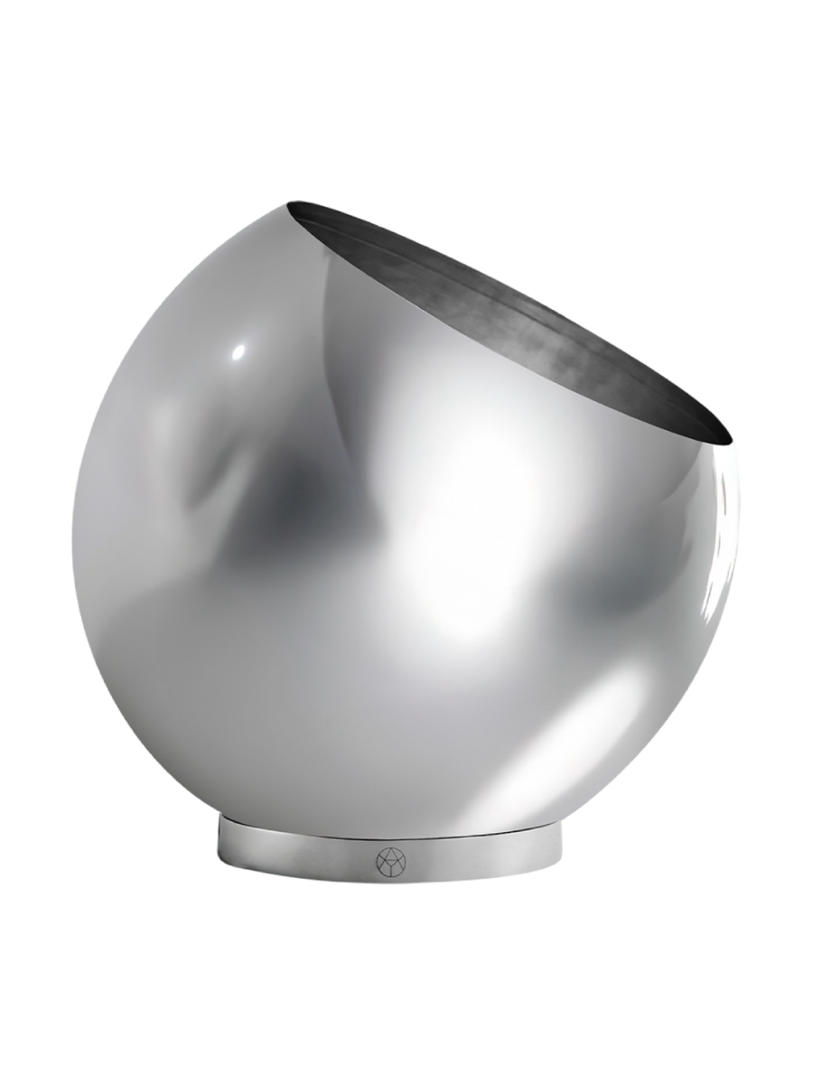 
Portavaso di design per interni/esterni „Globe“, argento - Ø 37 cm x H 32,3 cm