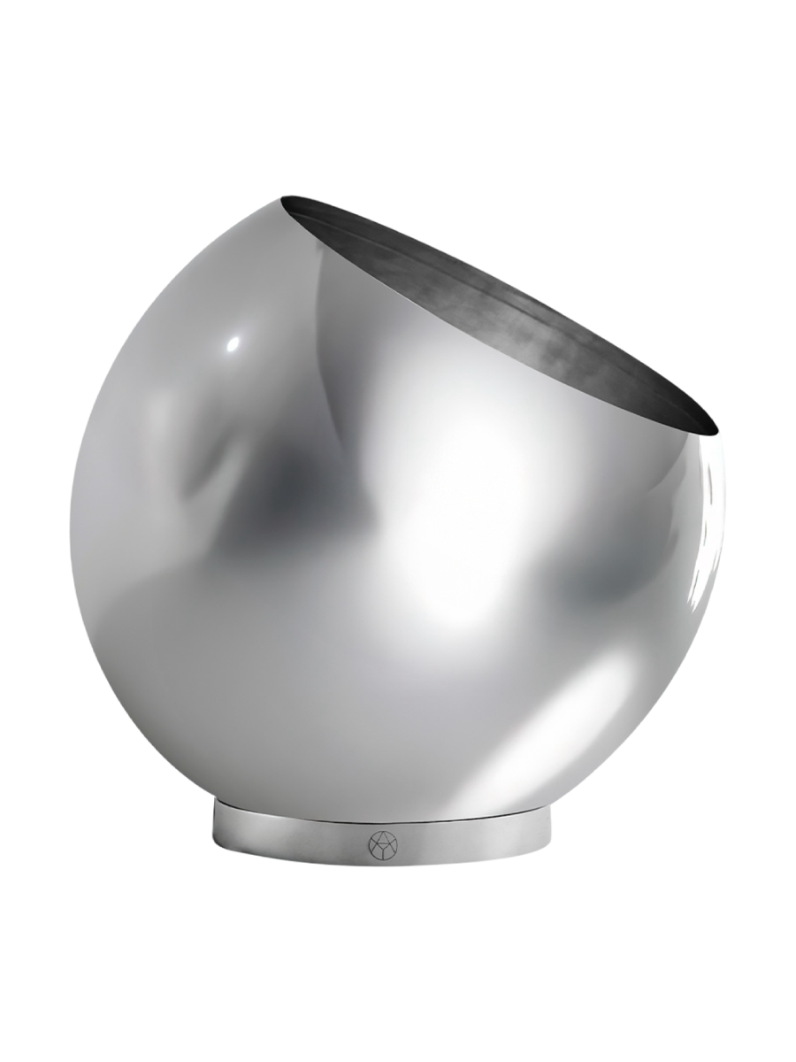 
Portavaso di design per interni/esterni „Globe“, argento - Ø 43 cm x 37,4 cm